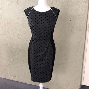 Women’s Enfocus Petite Sz 8p Black & Gray Dress
